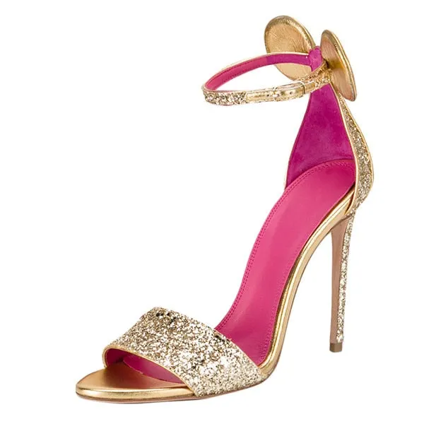 Onlymaker Woman Shoes Peep Toe BlingThin High Heels Bridal Shoes With Glitter Luxury Gold 12cm Wedding Shoes Big Size Sandals