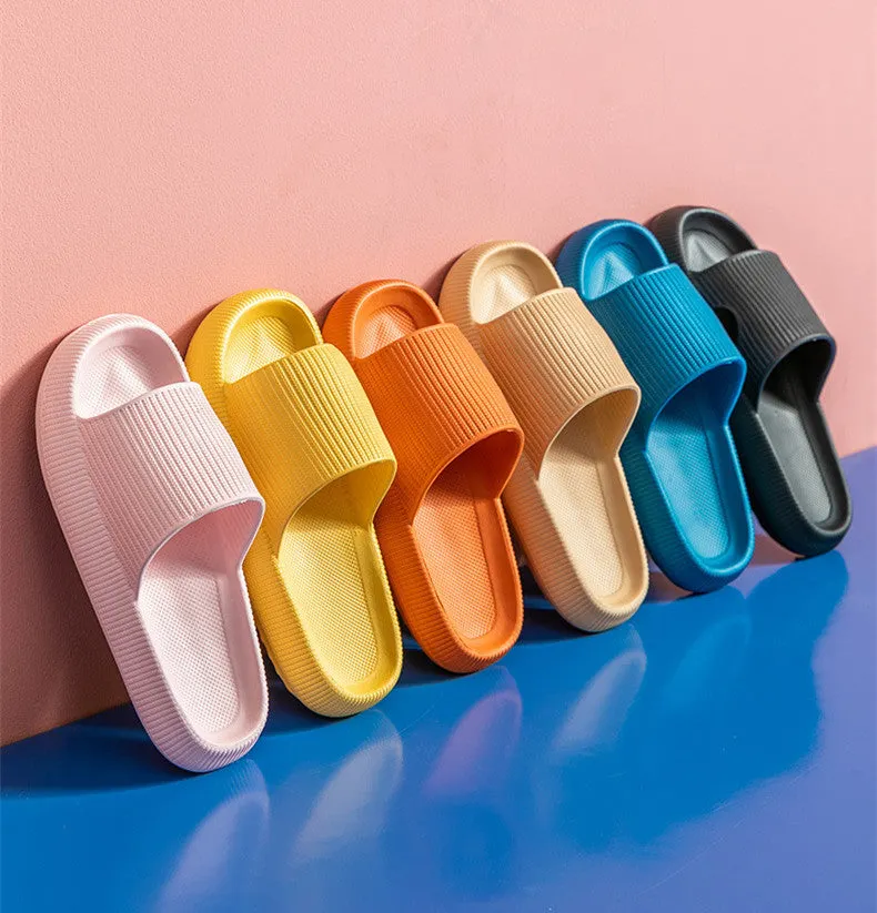 Man Women Slipper Quick-Drying Thickened Non-Slip Sandals Thick Sole House Slippers Bathroom Footwear Summer Beach Sandal