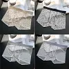 Men's Sexy Ultra-Thin Transparent Leopard Print Ice Silk Boxer Briefs