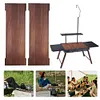 [US Local Warehouse] 2Pcs BBQ Picnic Table Plate Wooden IGT Table Extension Board for Outdoor Camping