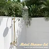 [US Local Warehouse] Antique Gold Shower Head Set with Knobs Mixer Tap Vintage Rainfall Showers Faucet Wear Resist for Home Bathroom Hotel SPA
