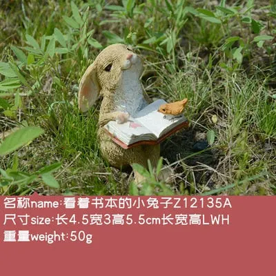 Resin Crafts Creative Frog Animal Figurine Maison et Jardin Decoration Home Micro Landscape Fairy Garden Ornament Birthday Gift