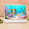 Diamond Painting Mermaid 2027 Paper Calendar Monthly Flip Tabletop Calendar Kit