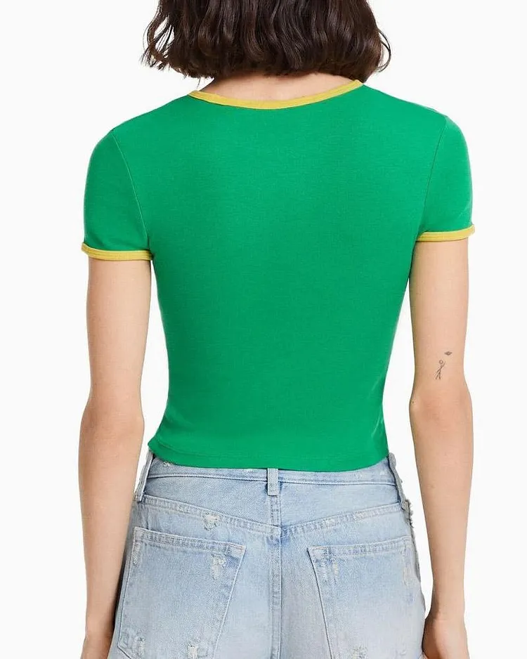 Jamaica Sporty Cropped Top
