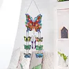 (US Local)DIY Diamond Painting Double Sided 3D Wind Chime Flower Butterfly Pendant Hanging Kits