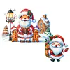 (US Local)DIY Xmas Diamond Painting Wooden Door Decoration for Feiend Gifts (Santa Claus)