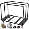 [US Local Warehouse] Folding Table Cart Heavy Duty Panel Dolly with PU Swivel Wheels 1800 LBS Drywall Cart for Party Events Hotel Factory Warehouse