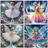(US Local)4Pack Girl-Special Shaped Diamond Painting Kit(30x30cm)