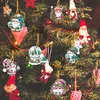 (US Local)6pcs Xmas Gnome  DIY Diamond Painting Art Pendant Wall Door Decoration