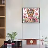 Diamond Painting-DIY Crystal Rhinestone Flower Yorkie