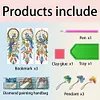 3Pcs Special Shape Dream Catcher Bird Diamond Painting Art Bookmark for Books