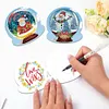 (US Local)10pcs/set Diamond Painting Special Shape Drawing Greeting Card Kit (Xmas Crystal Ball)