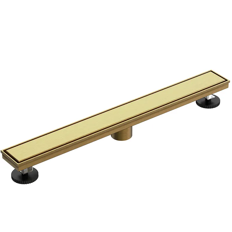 EVERSTEIN Stainless Steel linear shower drain in Brushed Gold SFS-3069-GD