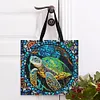 Glass Painting series Turtle - 11CT DIY Stamped Cross Stitch Shopping Bag 40*40cm/15.75*15.75in