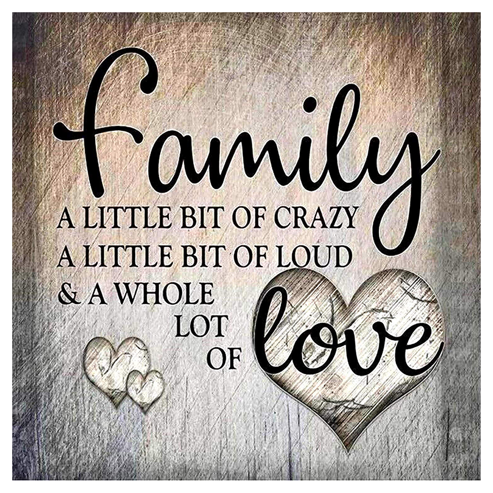 (Counted/Stamped) 11CT Literary Letters Family - Cross Stitch 40*40cm/15.75*15.75in