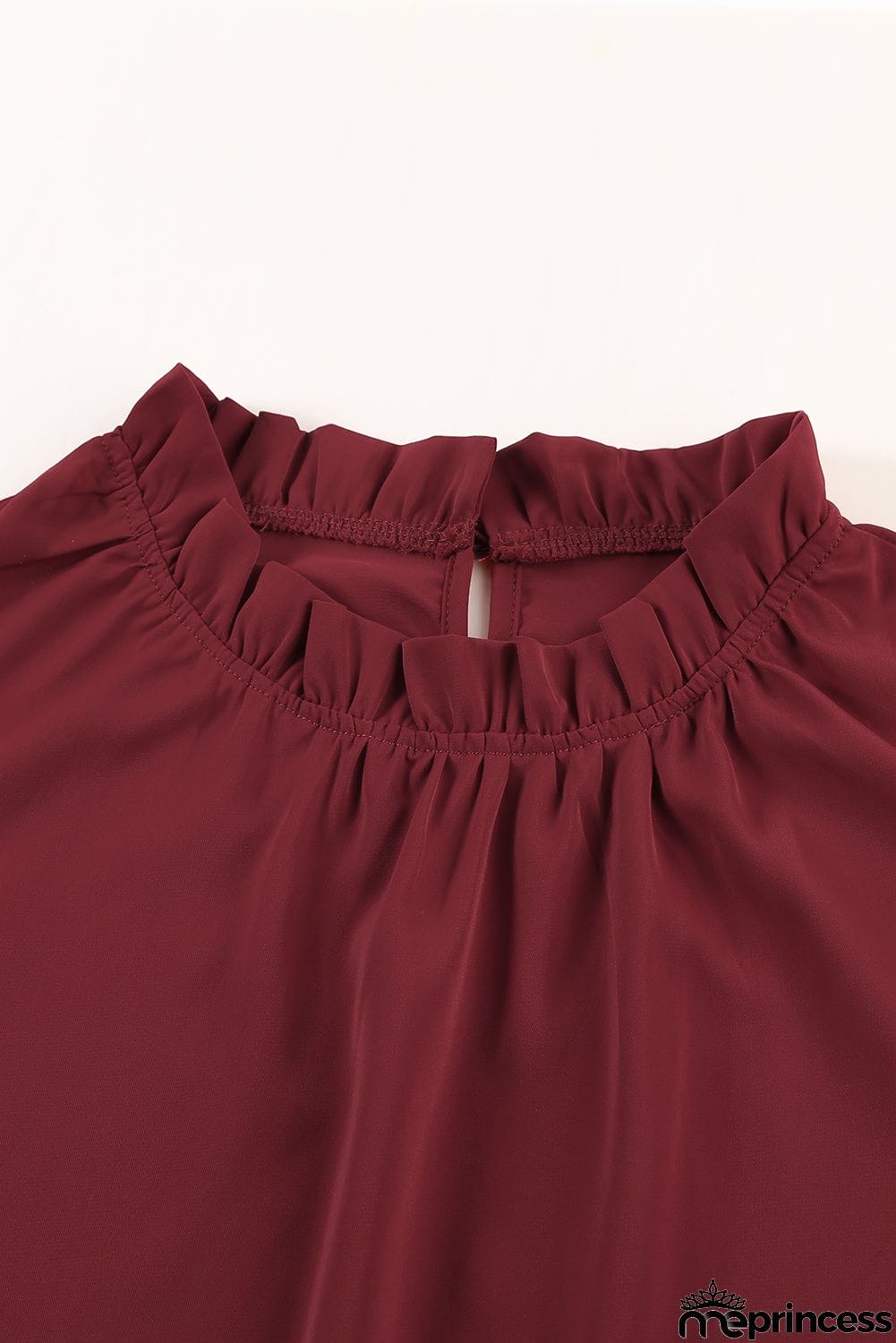 Summer Red Crew Neck Flounced Tank Top