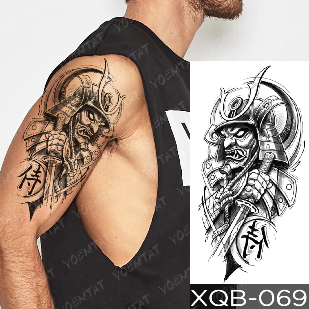 Sdrawing Sdrawing Temporary Sleeve Arm tattoo Sticker Lion Clock Tiger Gear Skeleton Rose tattoos Body Art Fake tatoo Men Women Black