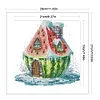 Watermelon House-11CT Stamped Cross Stitch 29*27cm/11.42*10.63in
