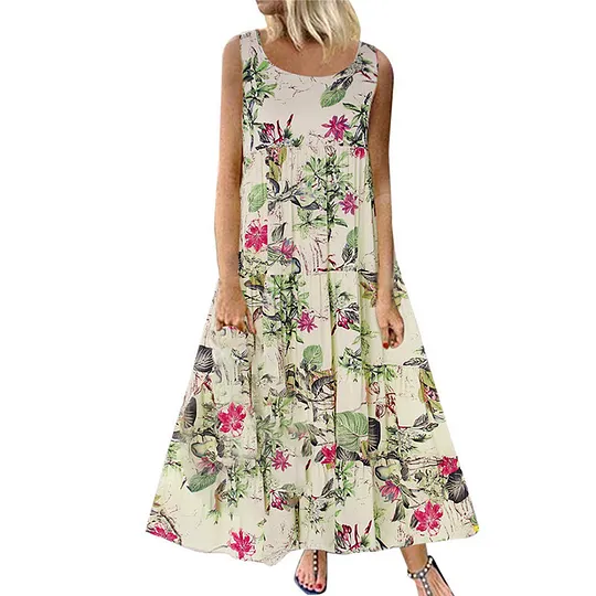 slim fit dress slacks Botanical Long Sleeve Dress for Womens main image 1