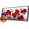(US Local)Poppy 5D DIY Full Drill Round Big Size Diamond Painting Kit Home Wall Room Decor 100x50cm