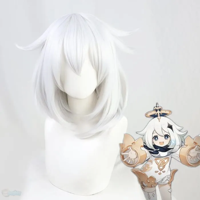 Genshin Toys Paimon Cosplay Short Wig 