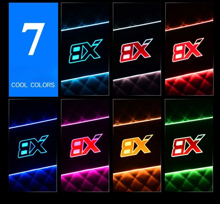Car modified LED floor mat ambient light