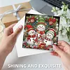 6PCS Diamond Painting Xmas Snowman Greeting Cards Congratulations Cards & Gifts