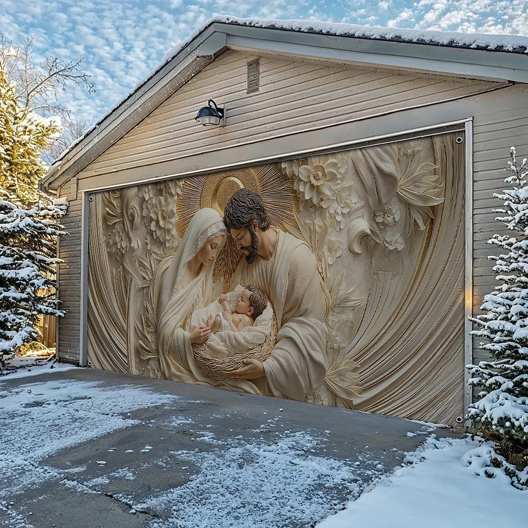 Garage Door Banner Decoration - Holy Family