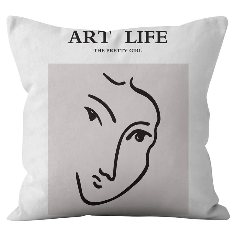 Modern Abstract Geometric Cushion Cover Short Velvet Throw Pillowcase Office Sofa Decorative Pillows Case Minimalist Home Decor