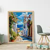 Seaside Town - 14CT Stamped Cross Stitch - 40*50cm