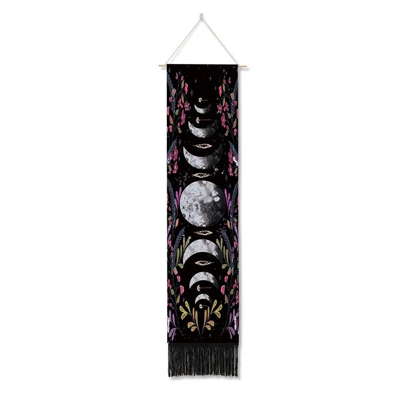 Seven Chakra Decorative Wall Hanging Tapestry Bohemia Tarot Phase Tassel Tapestry Boho Art Tapestries For Bedroom  Office Decor
