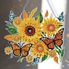 (US Local)DIY Acrylic Special Shaped Diamond Painting Flower Ornament Hanging Kit