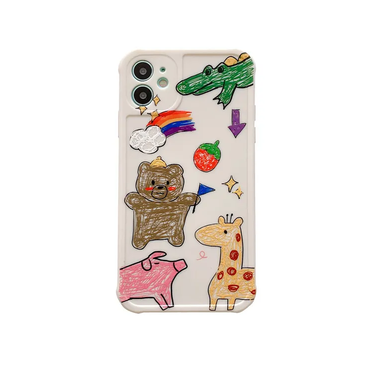 Cute Bear Cartoon Rabbit Animal Phone Case For iPhone