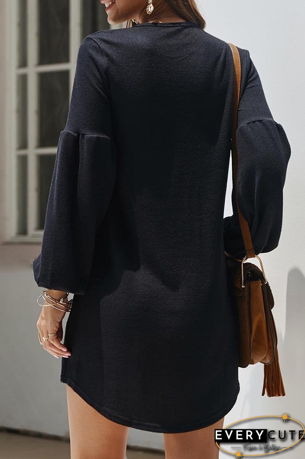 Autumn Knit Sweater Dress Shirt(4 Colors)