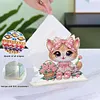 Acrylic Cat Diamond Painting Napkin Rack Decor for Home Office Decor