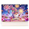 Diamond Painting Fireworks Goblin 2027 Paper Calendar Monthly Flip Tabletop Calendar Kit