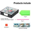 PU Flower Diamond Painting Notecard Box with 160 Sheets of Paper for Adults