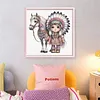 Indian Girl And Horse-11CT Stamped Cross Stitch 40*40cm/15.75*15.75in