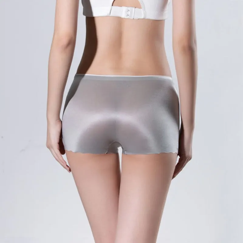5pcs Seamless Underwear Woman Lingerie Boyshorts High Quality Soft Ice Silk Underpants For Ladies Female Panties Seamless