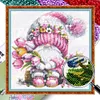 (US Local)Gnome - 9CT Partial Beaded Cross Stitch Kit(39x39cm)