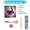 Pink Rose Dancing Girl-Partial Special Shaped Diamond painting 30*30CM