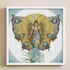>SALE<Embroidery Eco-cotton Thread 14CT Printed Mermaid Cross Stitch Artwork 46x46cm