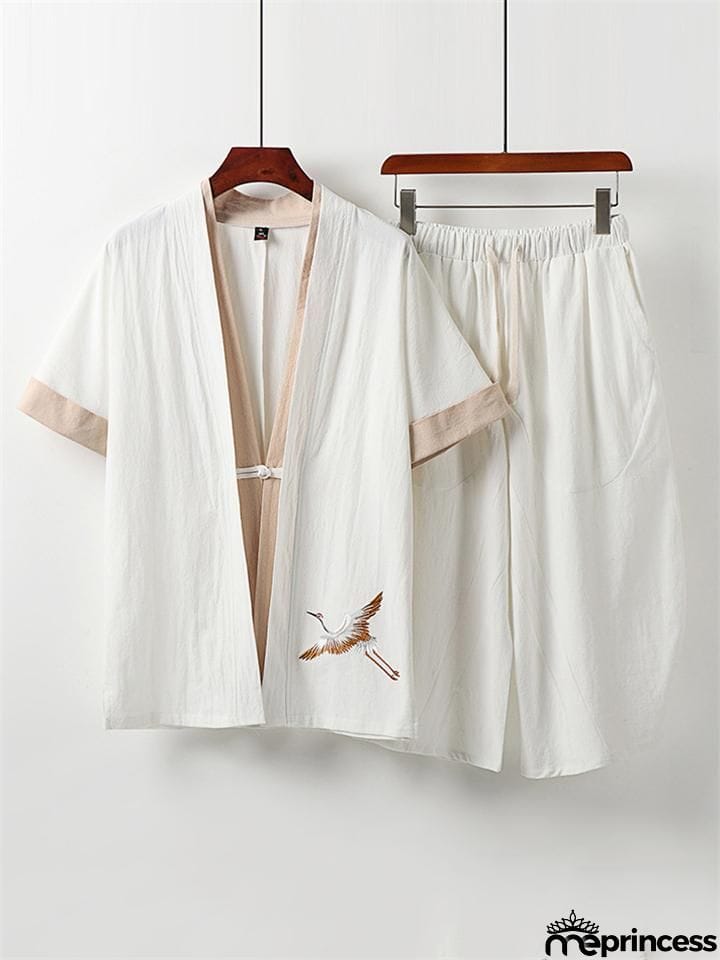 Men's Personality Cotton & Linen Sets