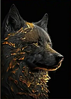 Black Gold Animal - Round/Square AB Drills Diamond Painting(60*45cm) 