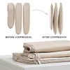 [US Local Warehouse] Space Saving Hanging Garment Bag w/ Self Compression Zipper Storage Bag(Beige M)