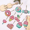 9Pcs DIY Diamond Painting Donuts Keychain
