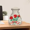 (US Local)Acrylic Wooden Rose Bag Shape Diamond Painting Piggy Bank Storage Box Kit