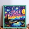 Van Gogh Starry Sky - 14CT Stamped Cross Stitch 40*40cm/15.75*15.75in