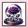 Purple Rose-11CT Stamped Cross Stitch 50*50cm/19.69*19.69in