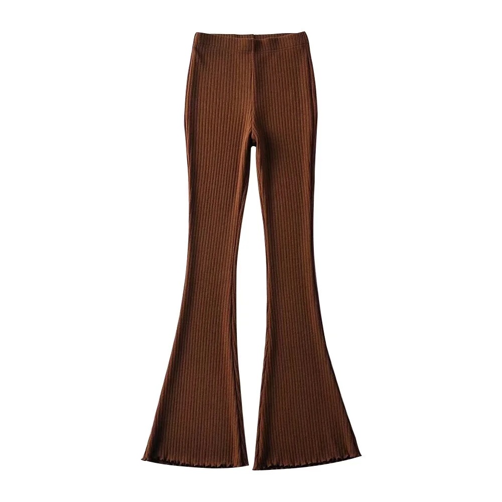Ootddress Solid Knitted High Waist Flare Pants For Women Ribbed Casual Leggings Female Stretchy Bodycon Trousers Fashion Streetwear 7 Ootddress Solid Knitted High Waist Flare Pants For Women Ribbed Casual Leggings Female Stretchy Bodycon Trousers Fashion Streetwear